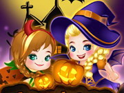 História de Halloween de Elsa e Anna